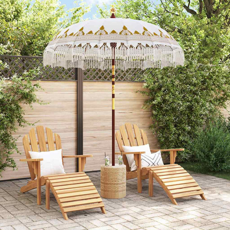 Vidaxl Balinesischer Sonnenschirm creme 190 x 190 x 260 cm
