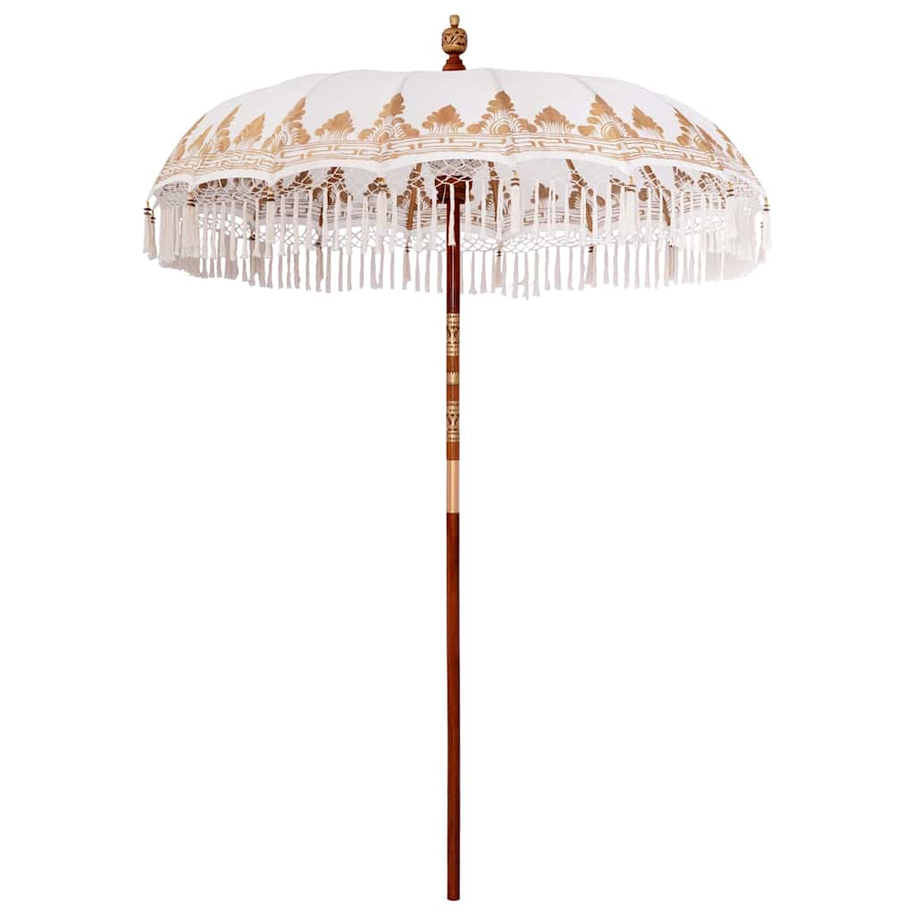 Vidaxl Balinesischer Sonnenschirm creme 190 x 190 x 260 cm