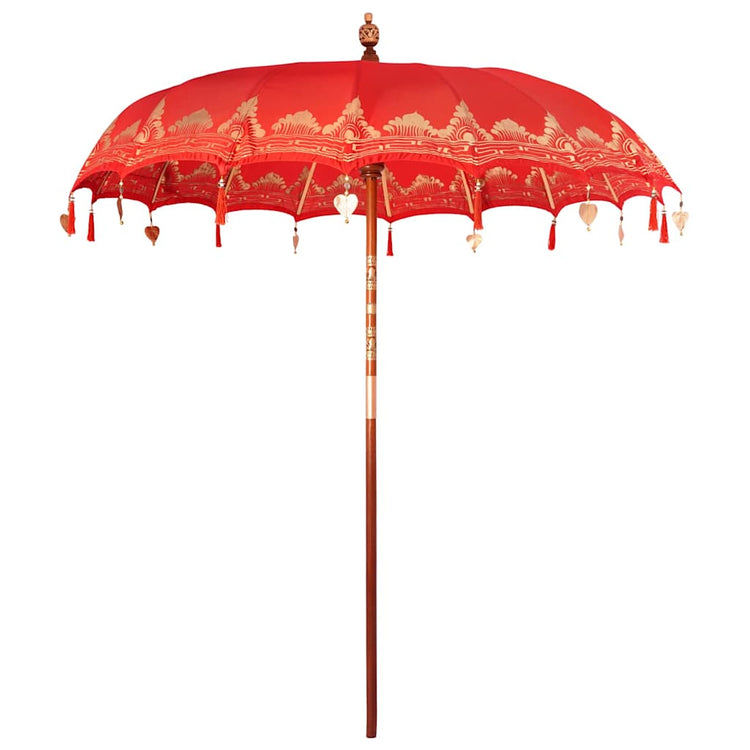 Vidaxl Balinesischer Sonnenschirm Rot 215 x 215 x 260 cm