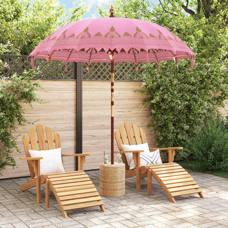 Vidaxl Balinesischer Sonnenschirm rosa 215 x 215 x 260 cm