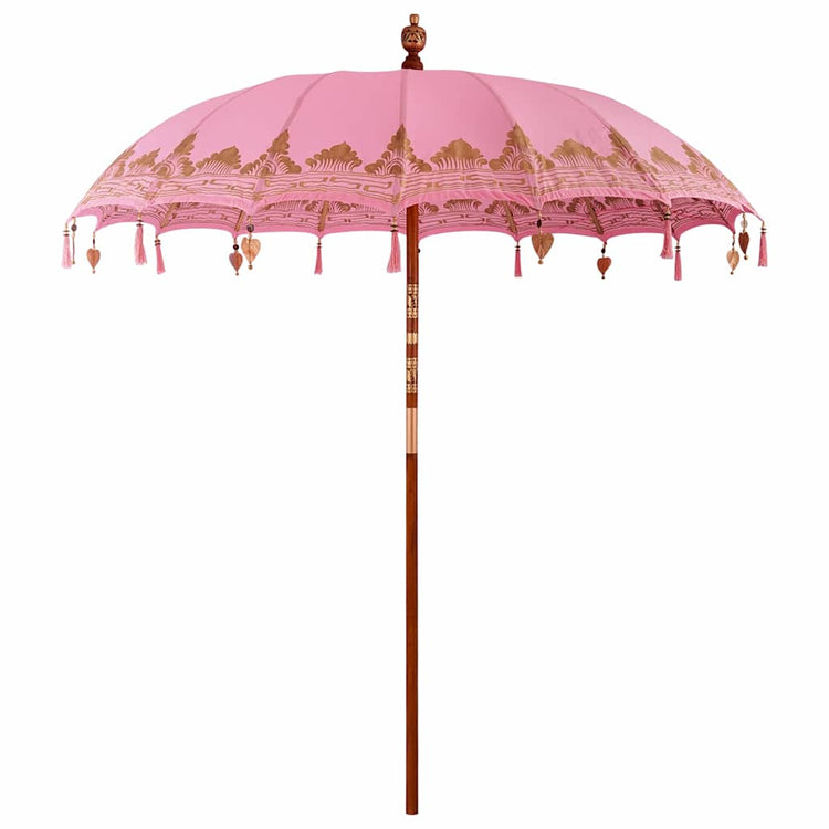 Vidaxl Balinesischer Sonnenschirm rosa 215 x 215 x 260 cm