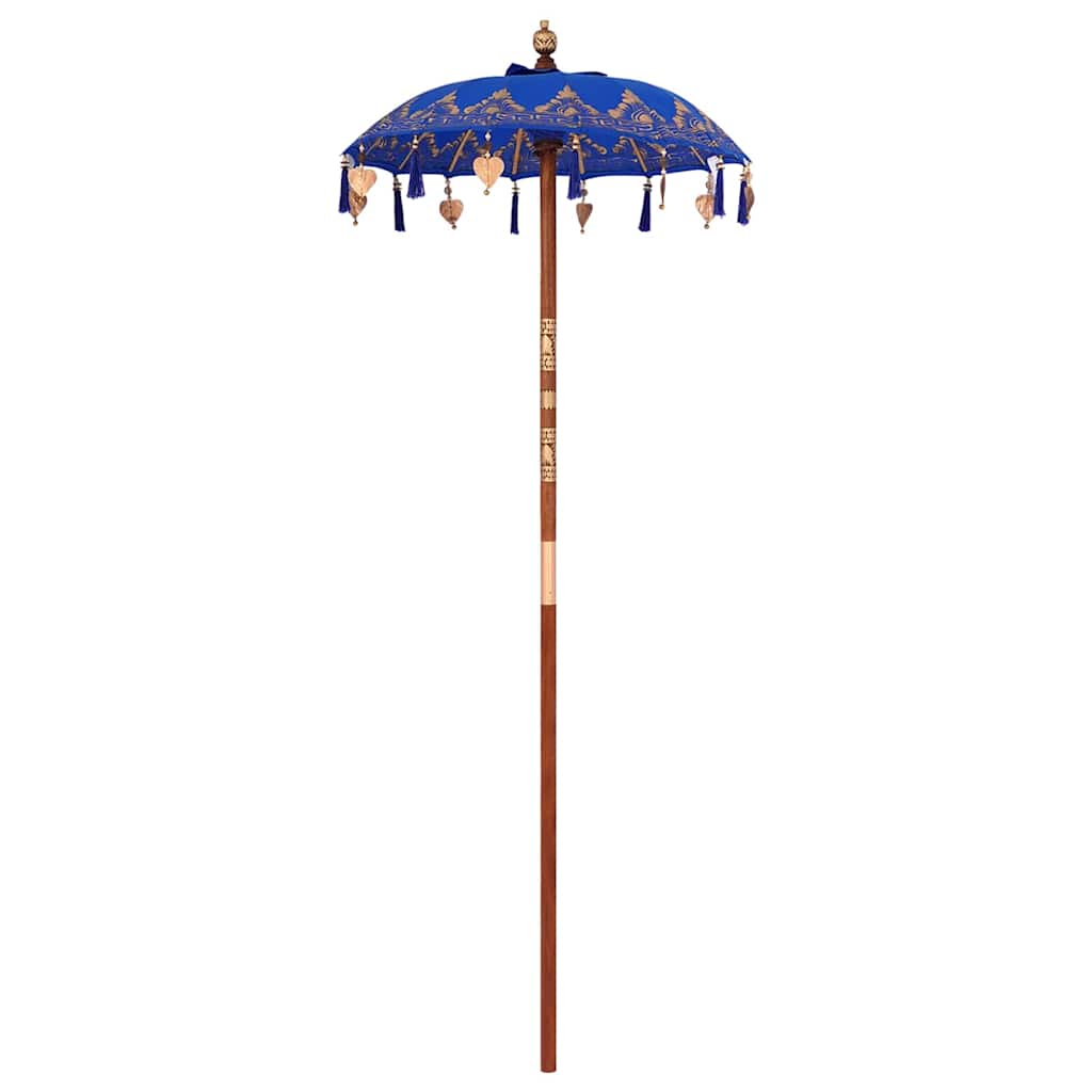 Vidaxl Balinesischer Sonnenschirm Blau 125 x 125 x 260 cm