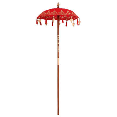 Vidaxl Balinesischer Sonnenschirm Rot 125 x 125 x 260 cm