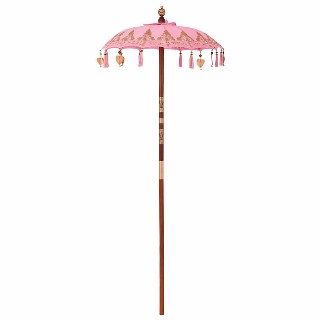 Vidaxl Balinesischer Sonnenschirm rosa 125 x 125 x 260 cm