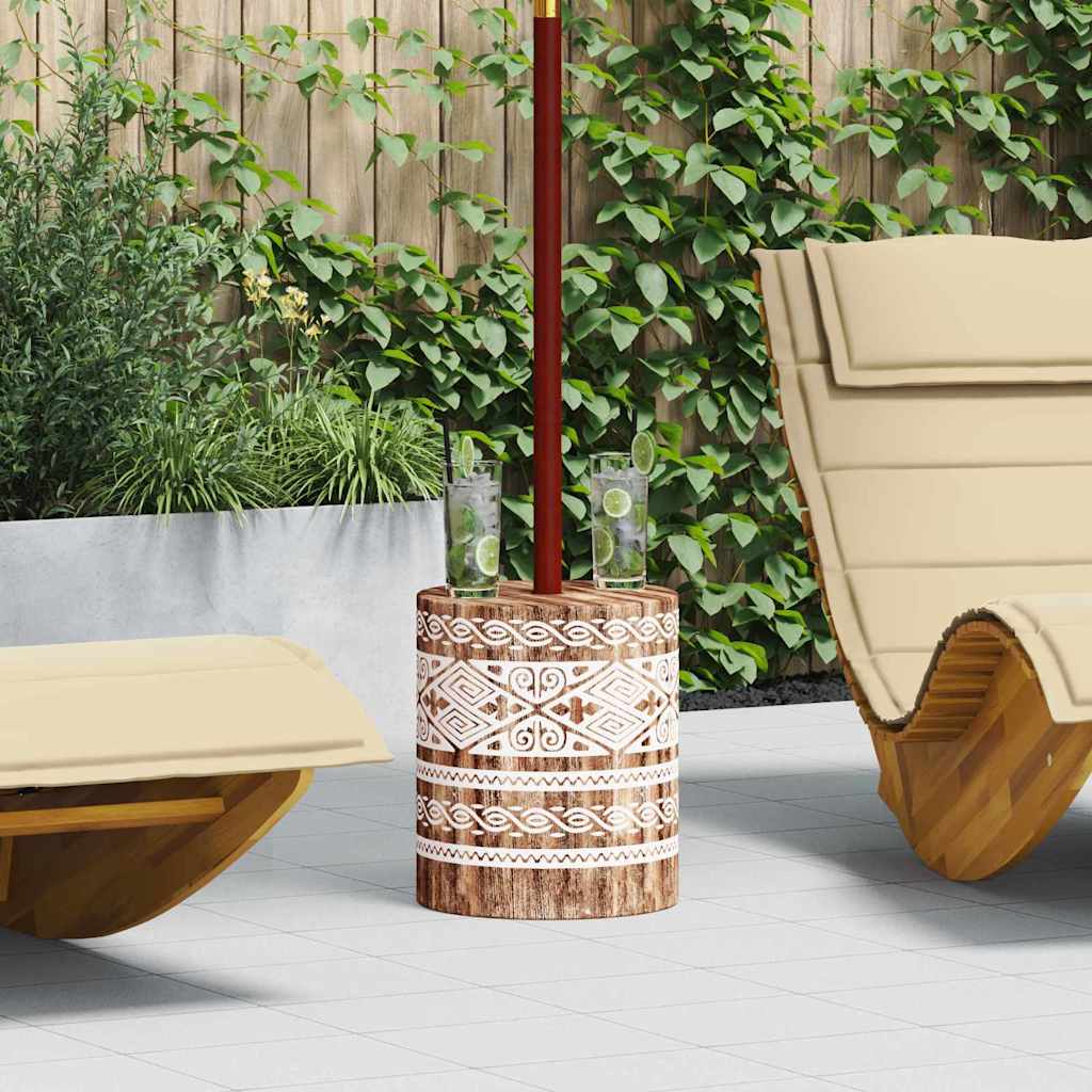 Vidaxx Sonnenschirmständer weiß gewaschen ø34 x 40 cm Massivholz