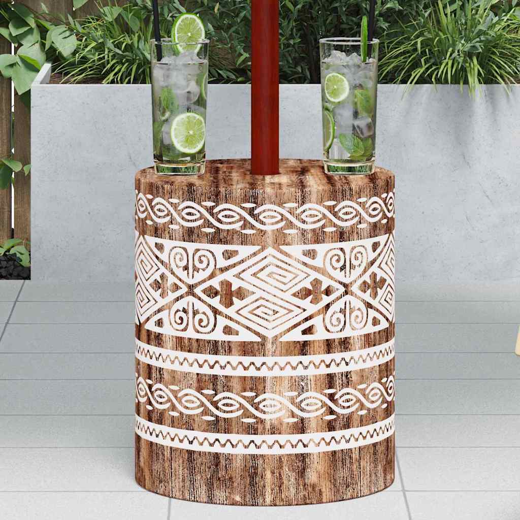 Vidaxx Sonnenschirmständer weiß gewaschen ø34 x 40 cm Massivholz