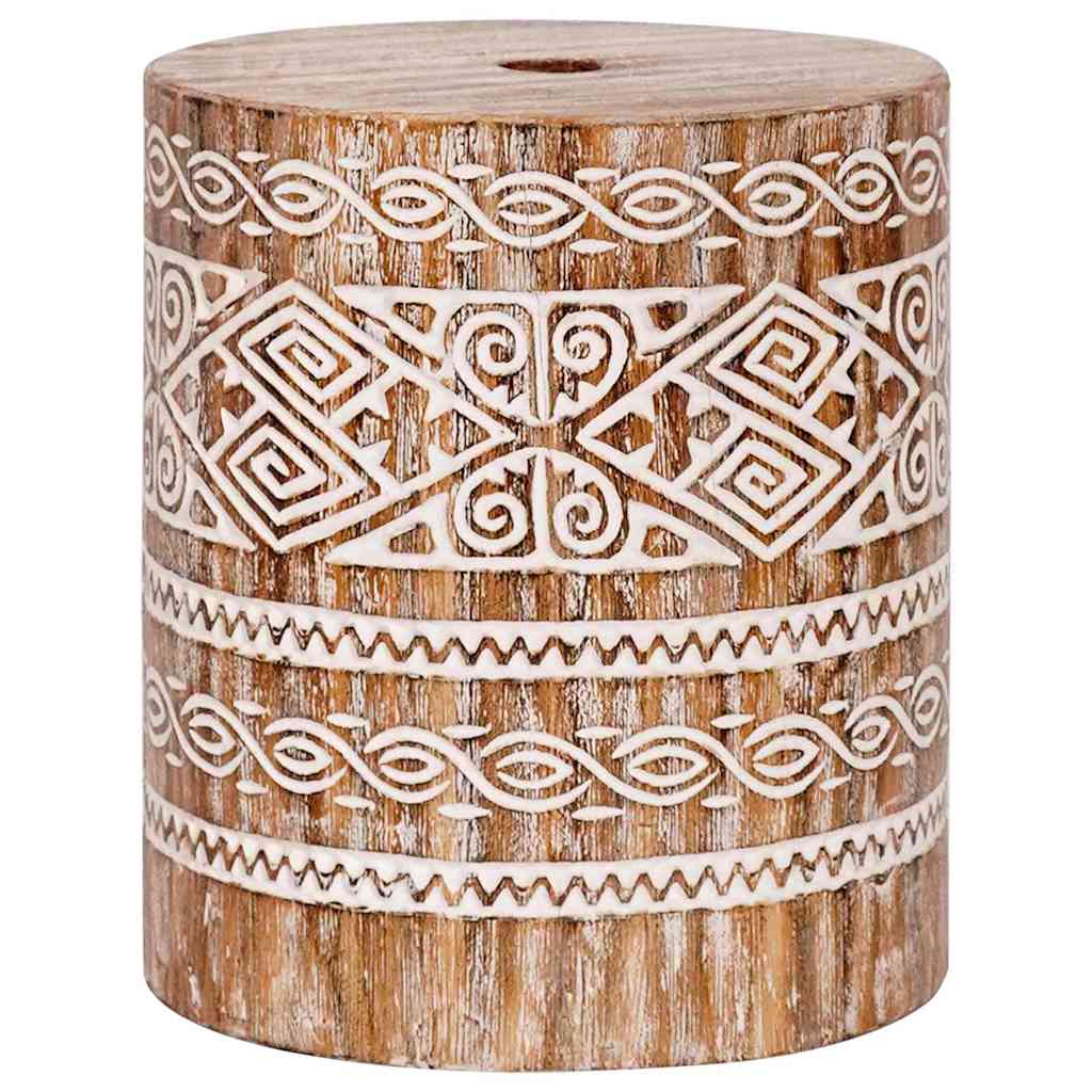 Vidaxx Sonnenschirmständer weiß gewaschen ø34 x 40 cm Massivholz