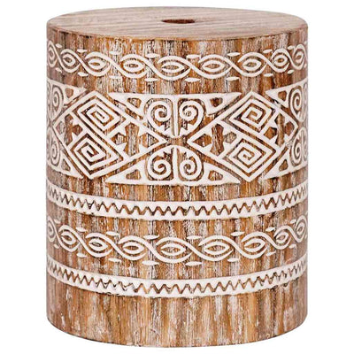 Vidaxx Sonnenschirmständer weiß gewaschen ø34 x 40 cm Massivholz