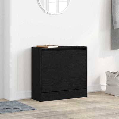 Vidaxx Schuhschrank mit Regal schwarz Eiche 60 x 21 x 57 cm Holzwerkstoff