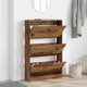 Vidaxxl Schuhschrank mit Regal Altholz 80 x 21 x 125,5 cm verarbeitetes Holz