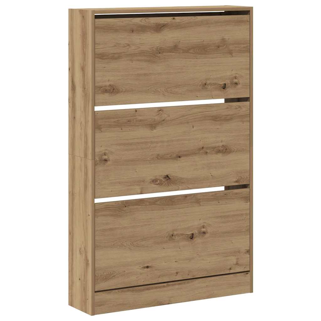 Vidaxx Schuhschrank Artisan Eiche 80 x 21 x 125,5 cm aus Holz gefertigt