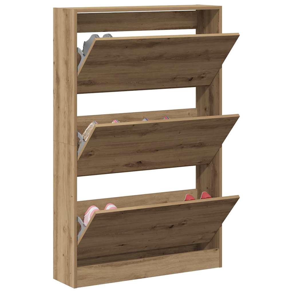 Vidaxx Schuhschrank Artisan Eiche 80 x 21 x 125,5 cm aus Holz gefertigt