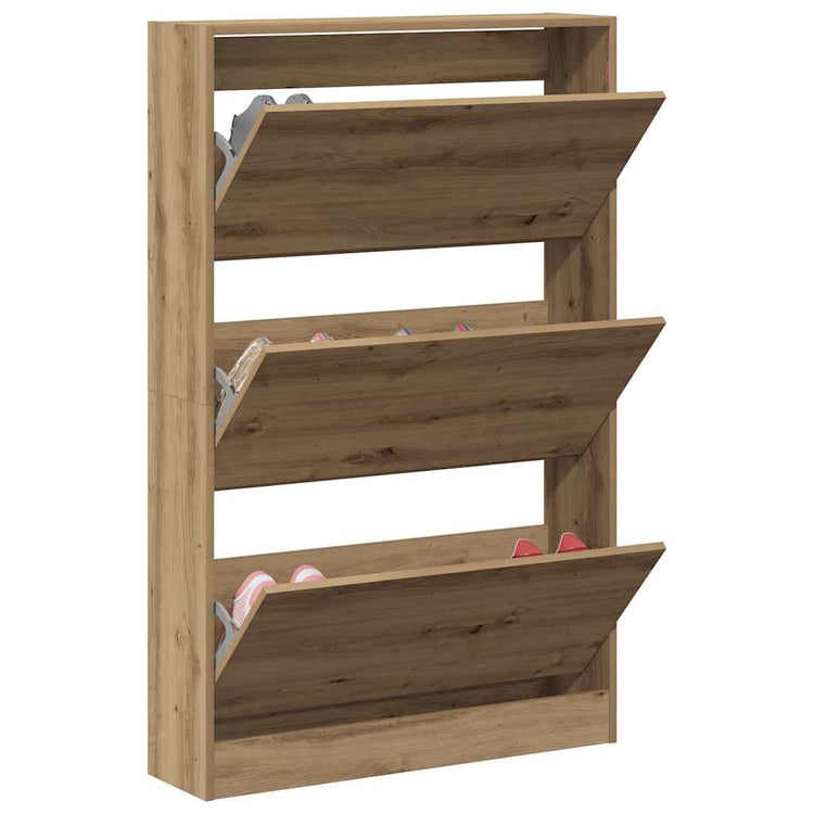 Vidaxx Schuhschrank Artisan Eiche 80 x 21 x 125,5 cm aus Holz gefertigt