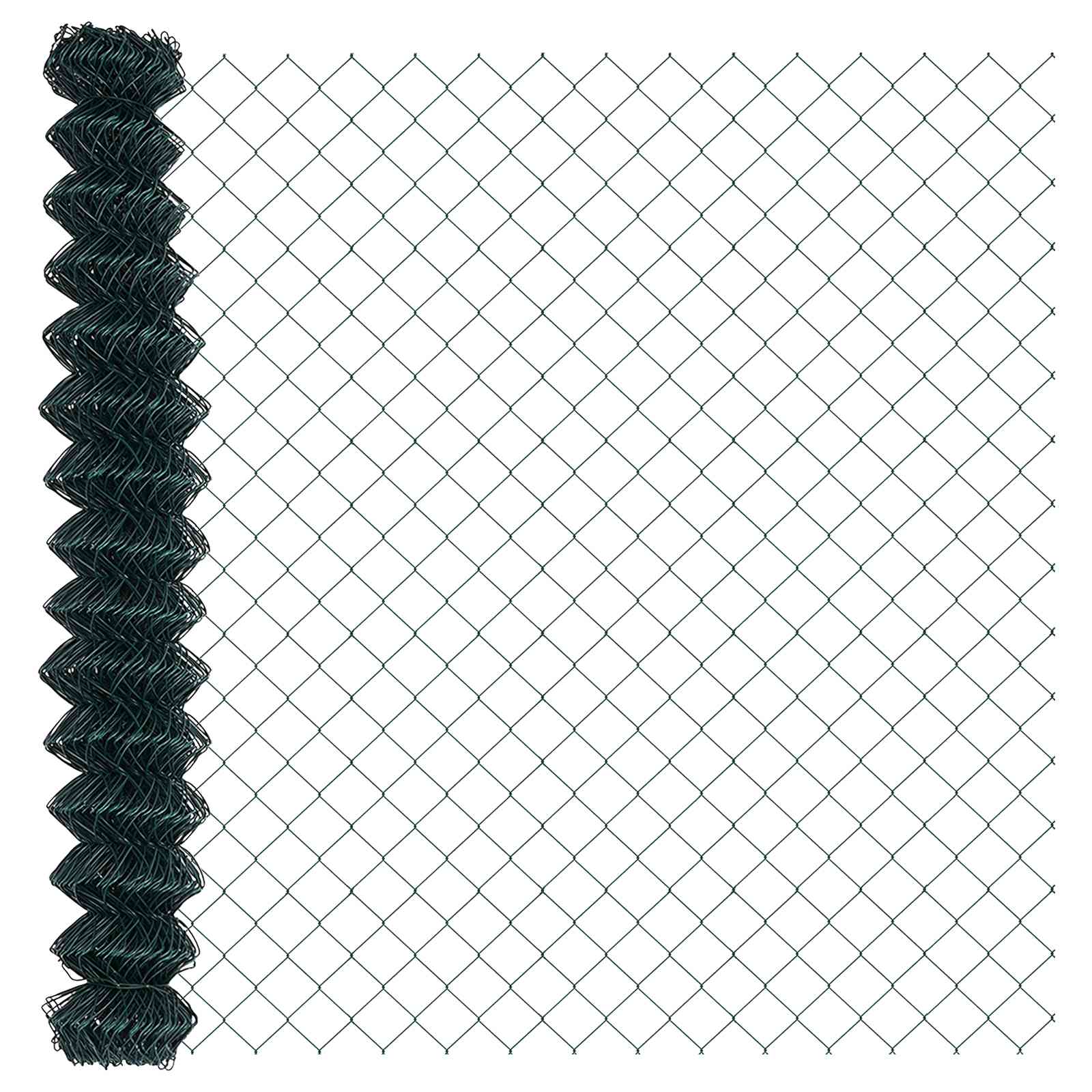 Vidaxl Maschendrahtzaun Grün 10 x 1,6 m Stahl