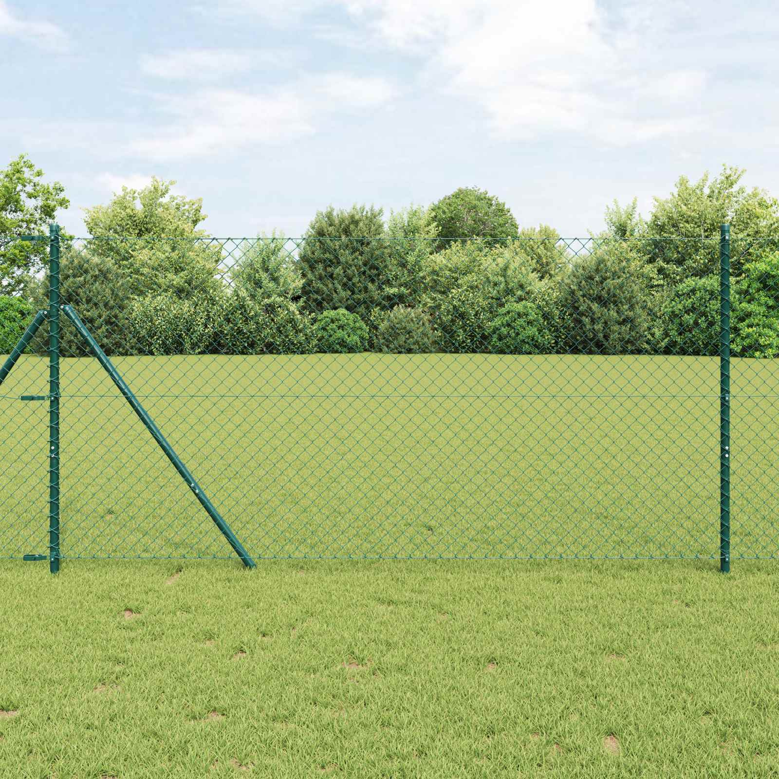 Vidaxl Maschendrahtzaun Grün 10 x 1,2 m Stahl