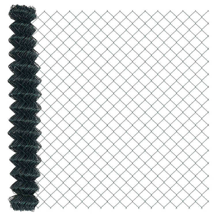 Vidaxl Maschendrahtzaun Grün 10 x 1,6 m Stahl