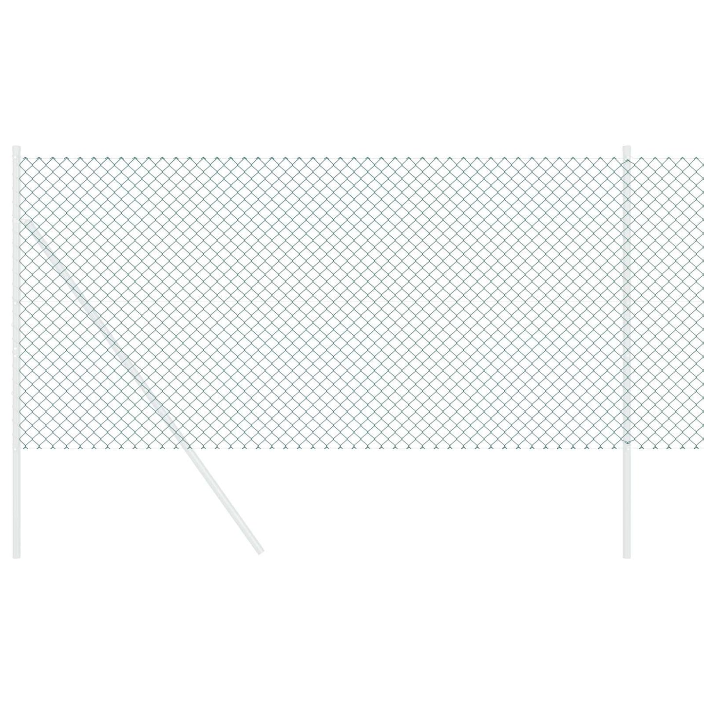 Vidaxl Maschendrahtzaun Grün 25 x 0,4 m Stahl