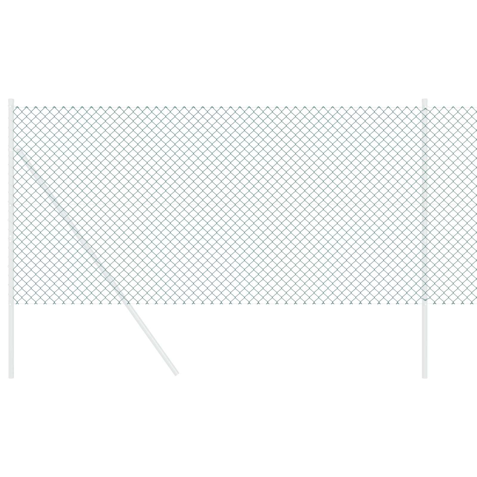 Vidaxl Maschendrahtzaun Grün 25 x 0,4 m Stahl