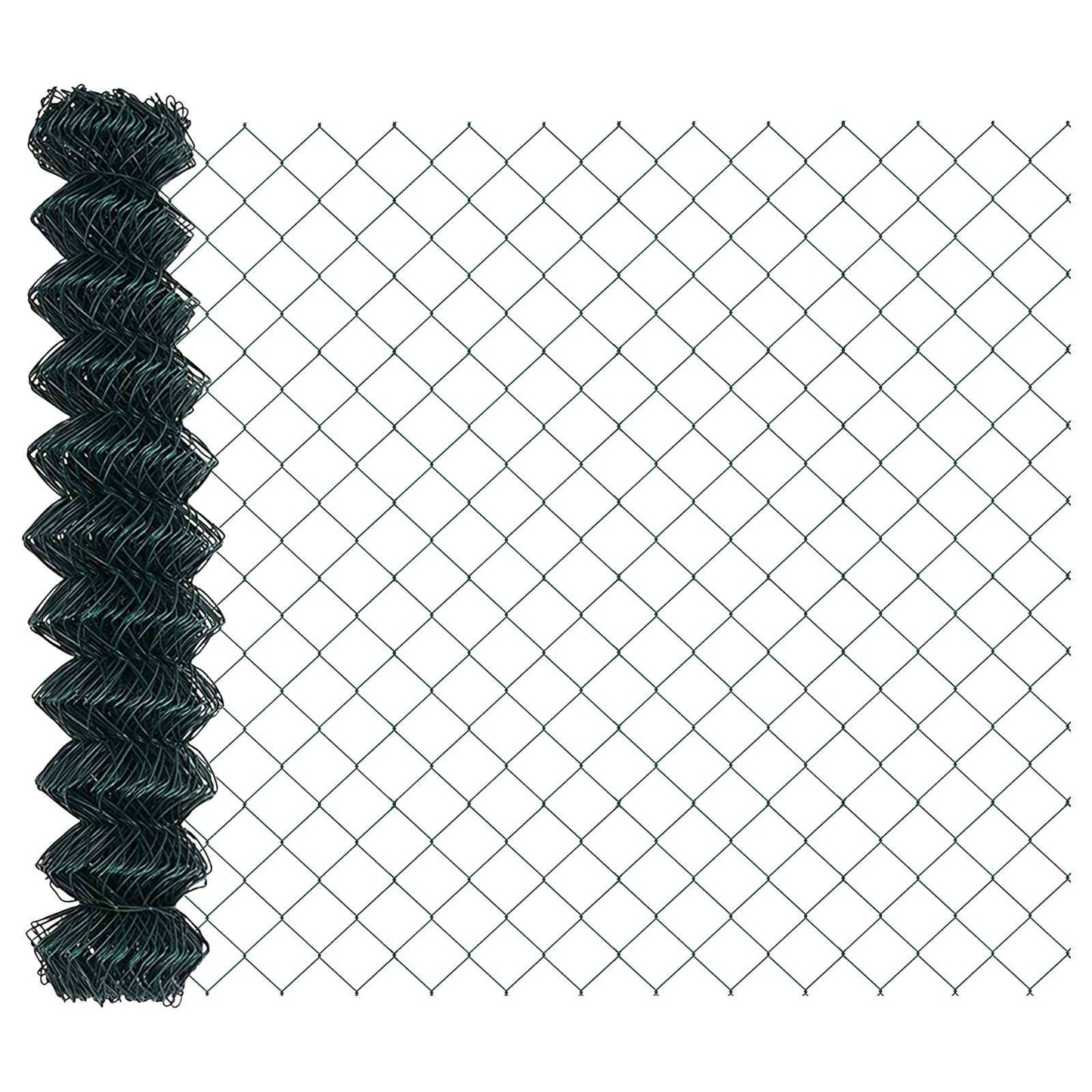 Vidaxl Maschendrahtzaun grün 25 x 1,2 m Stahl