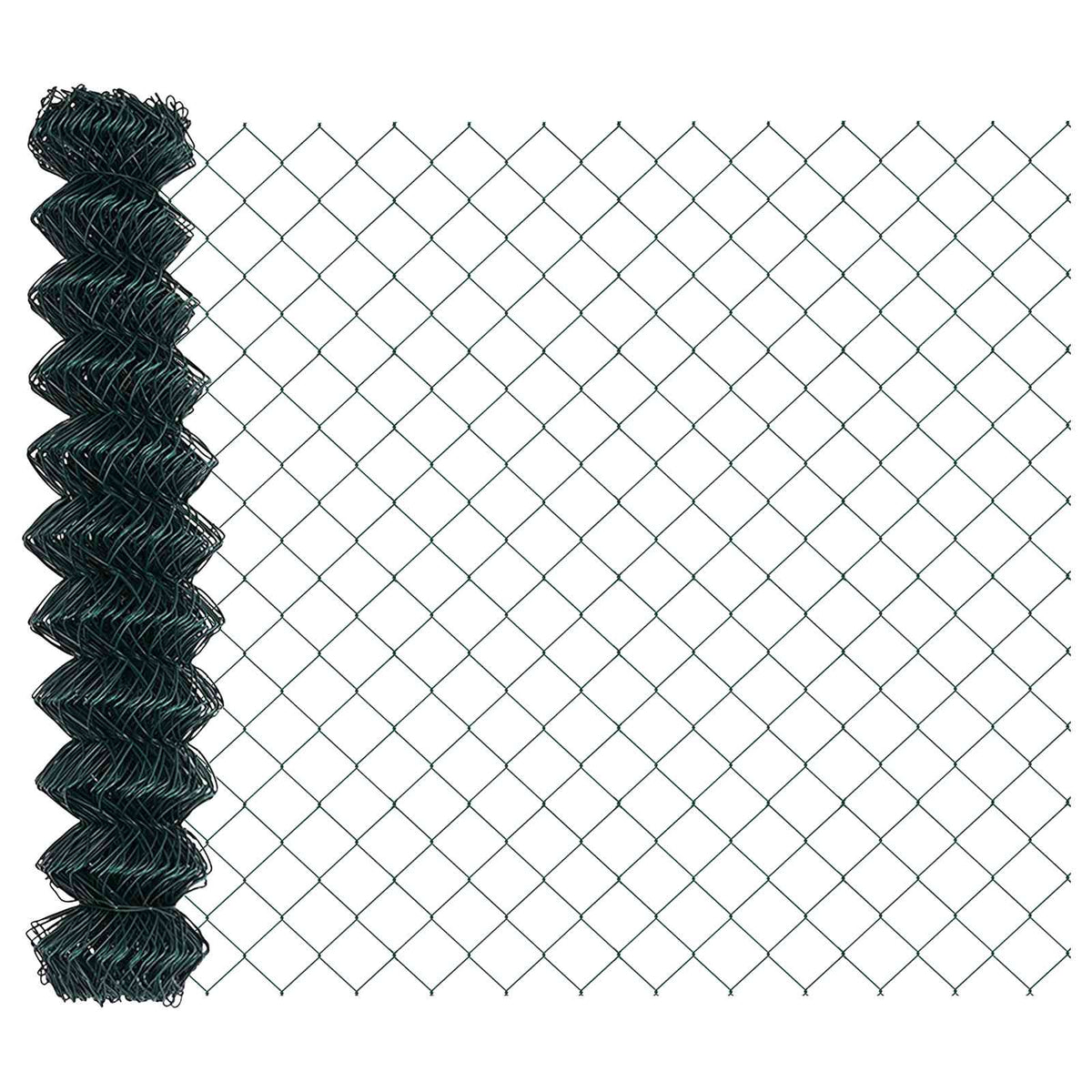 Vidaxl Maschendrahtzaun Grün 25 x 1,4 m Stahl