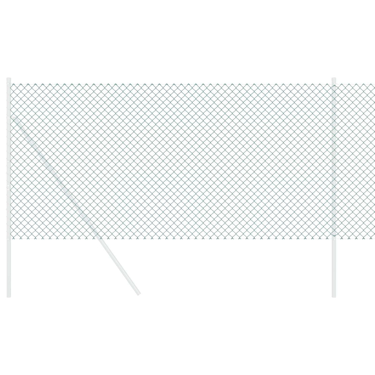 Vidaxl Maschendrahtzaun Grün 25 x 1,4 m Stahl