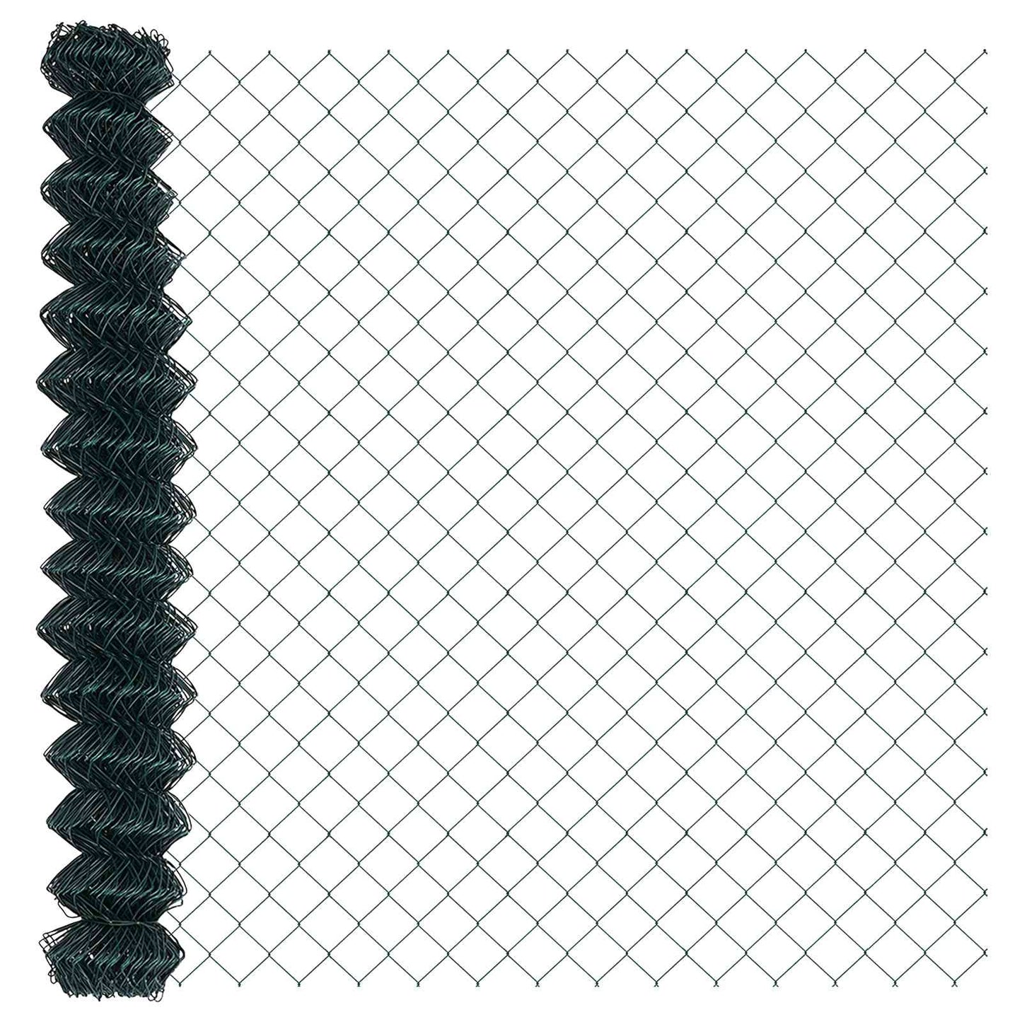 Vidaxl Maschendrahtzaun Grün 25 x 1,6 m Stahl