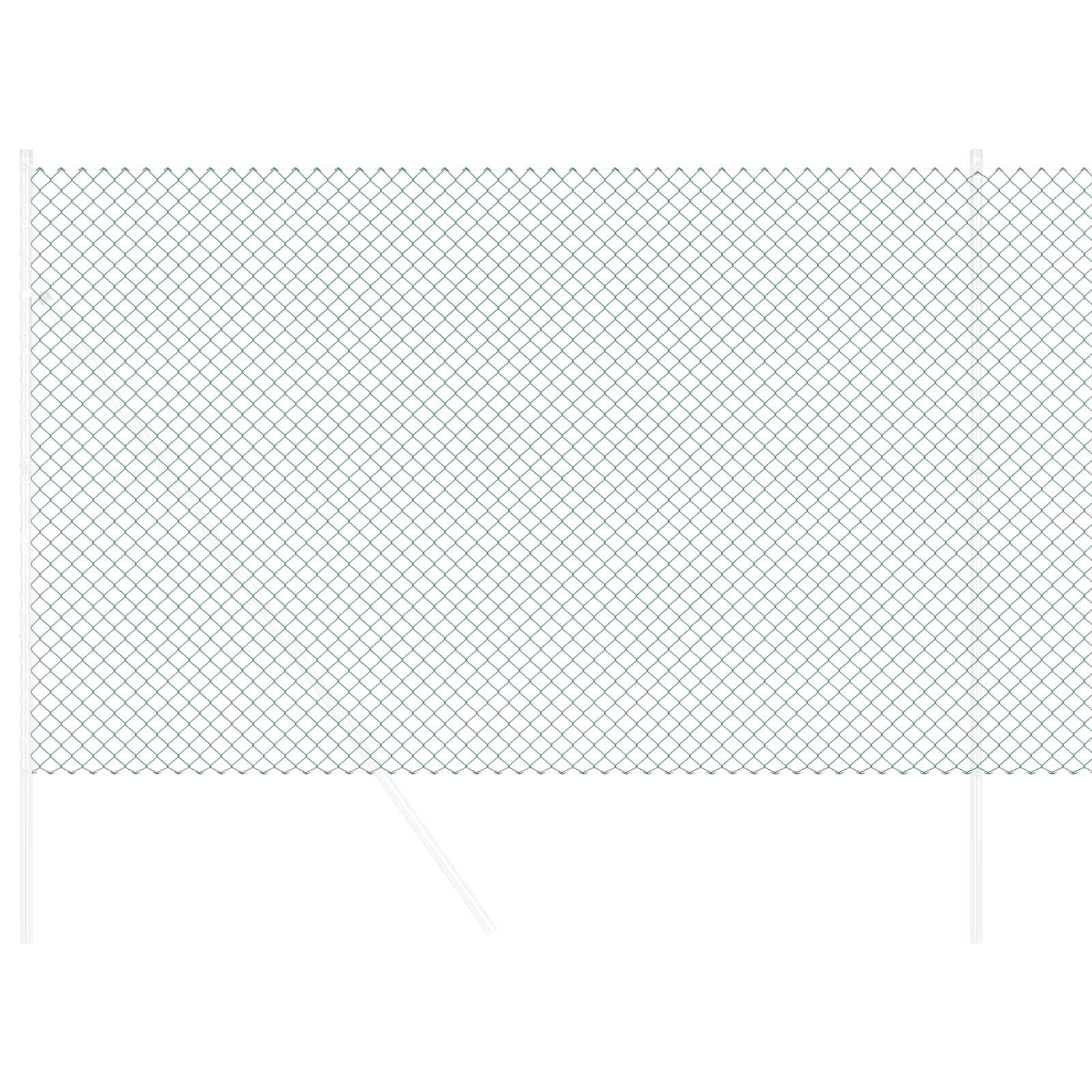 Vidaxl Maschendrahtzaun Grün 25 x 1,6 m Stahl