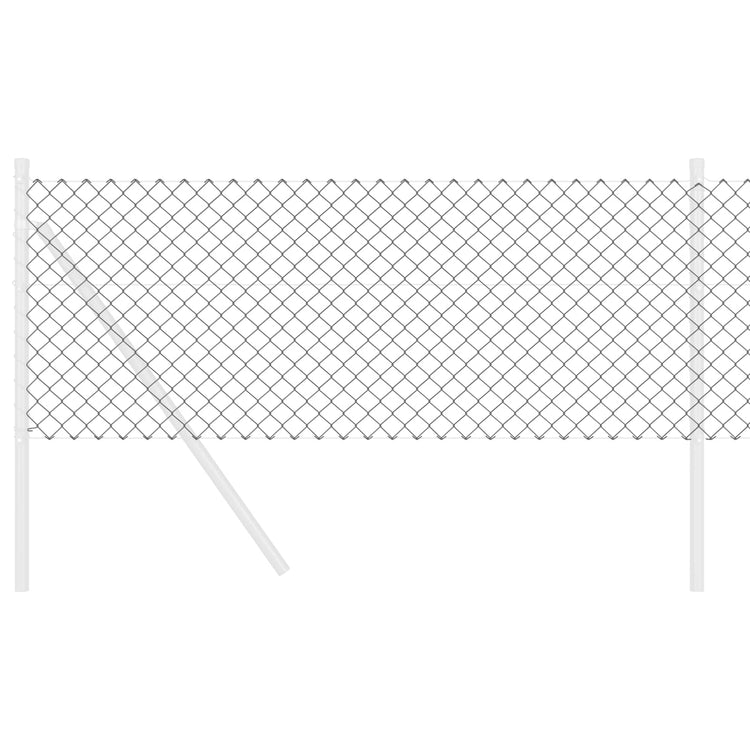 Vidaxl Maschendrahtzaun grau 10 x 0,4 m Stahl