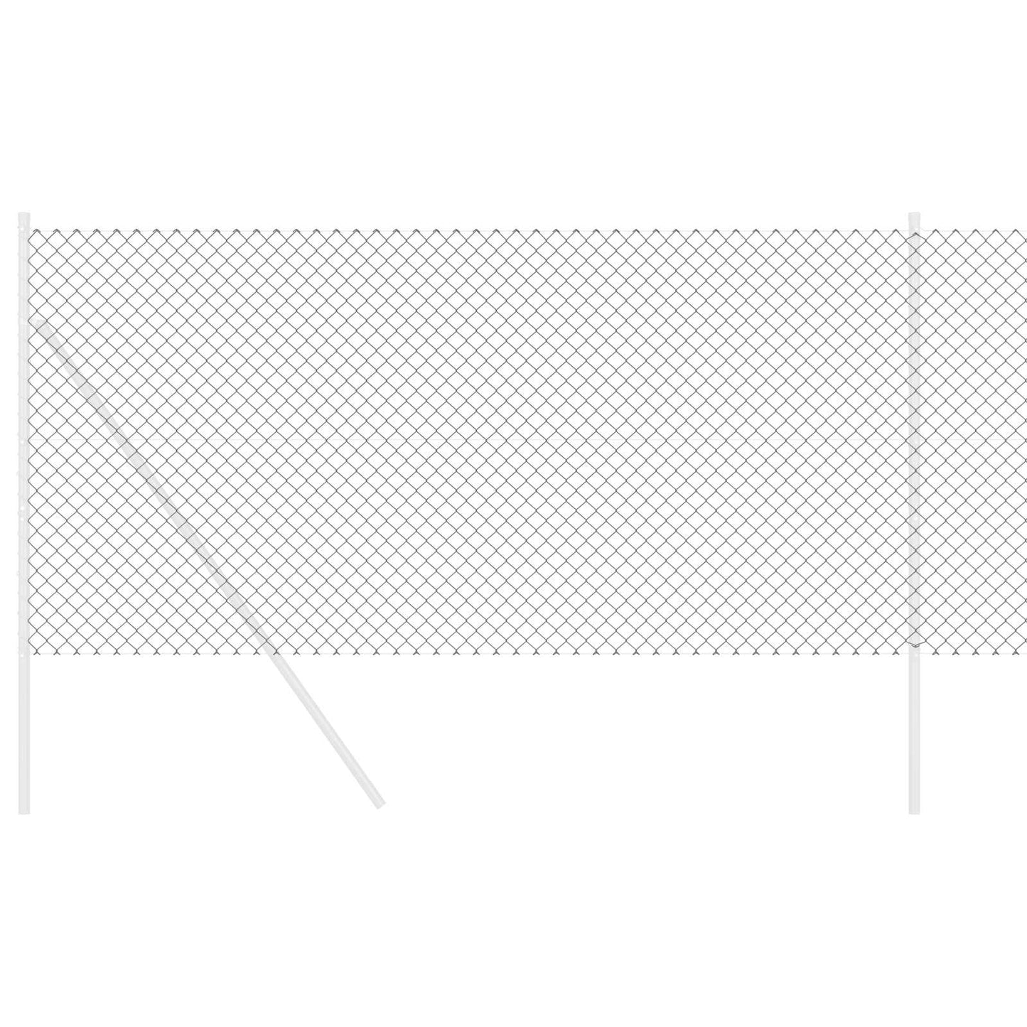 Vidaxl Maschendrahtzaun grau 10 x 1 m Stahl