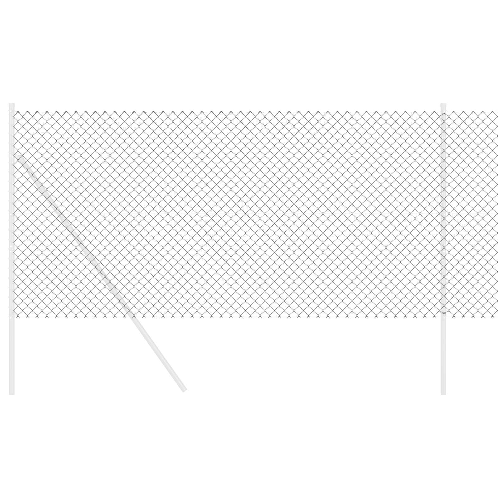 Vidaxl Maschendrahtzaun grau 10 x 1 m Stahl