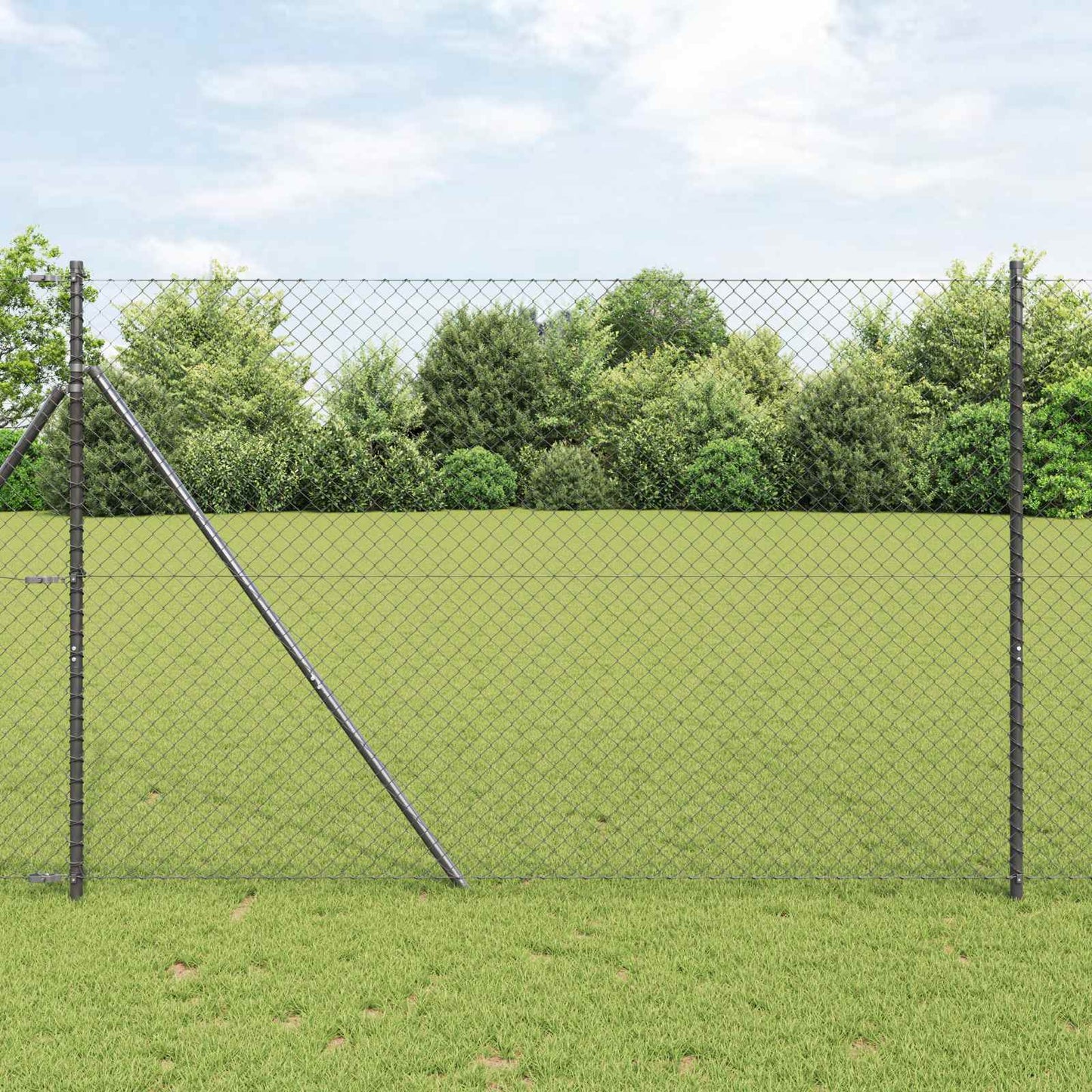 Vidaxl Maschendrahtzaun grau 10 x 1,5 m Stahl
