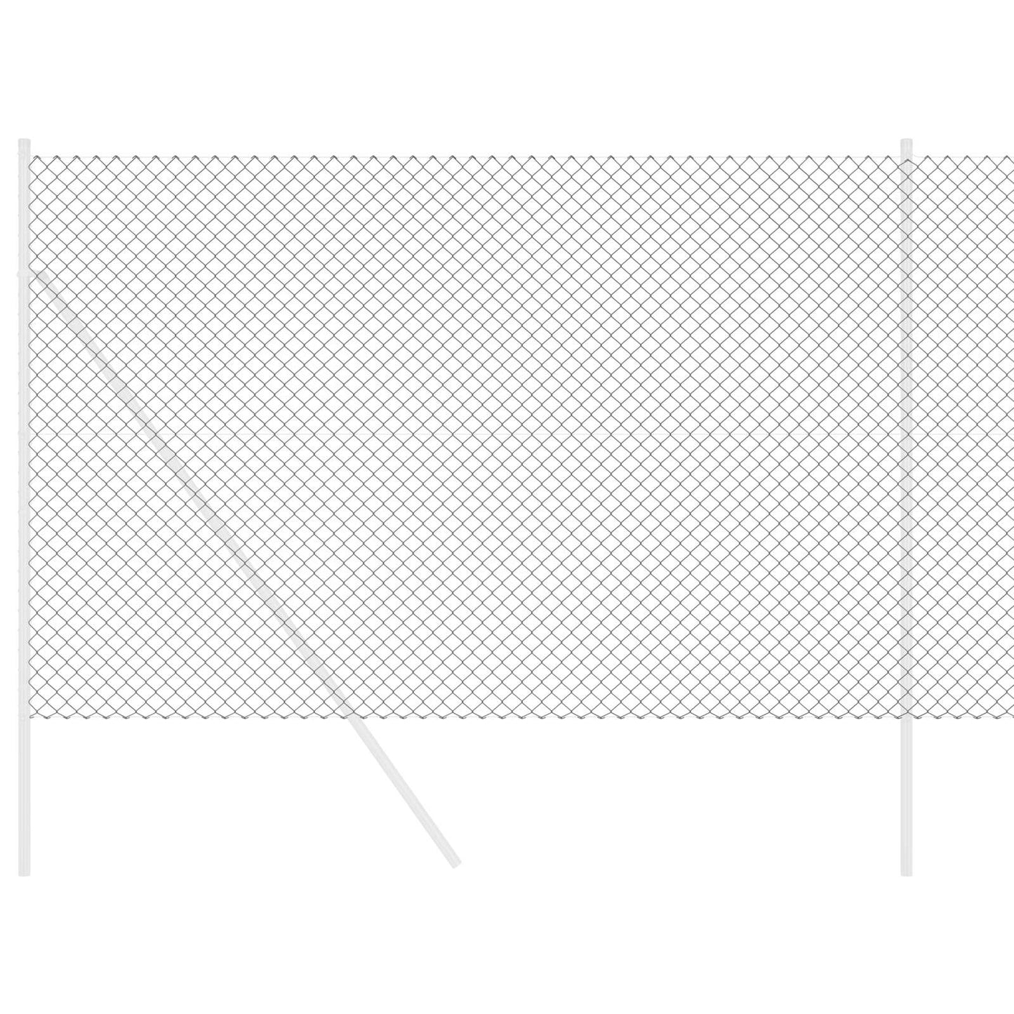 Vidaxl Maschendrahtzaun grau 10 x 1,5 m Stahl