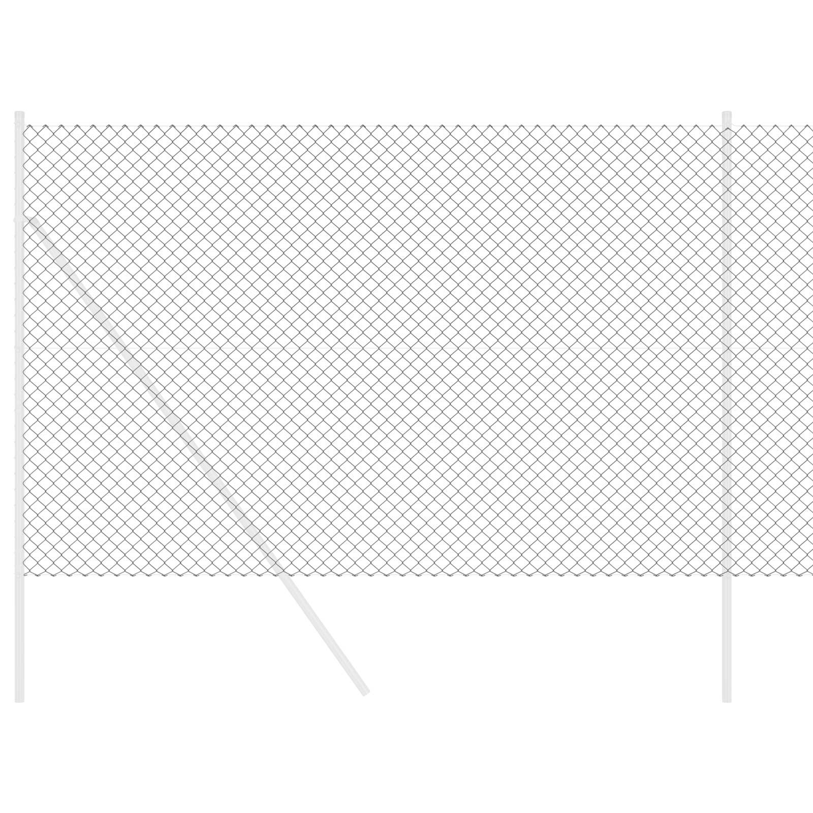Vidaxl Maschendrahtzaun grau 10 x 1,5 m Stahl