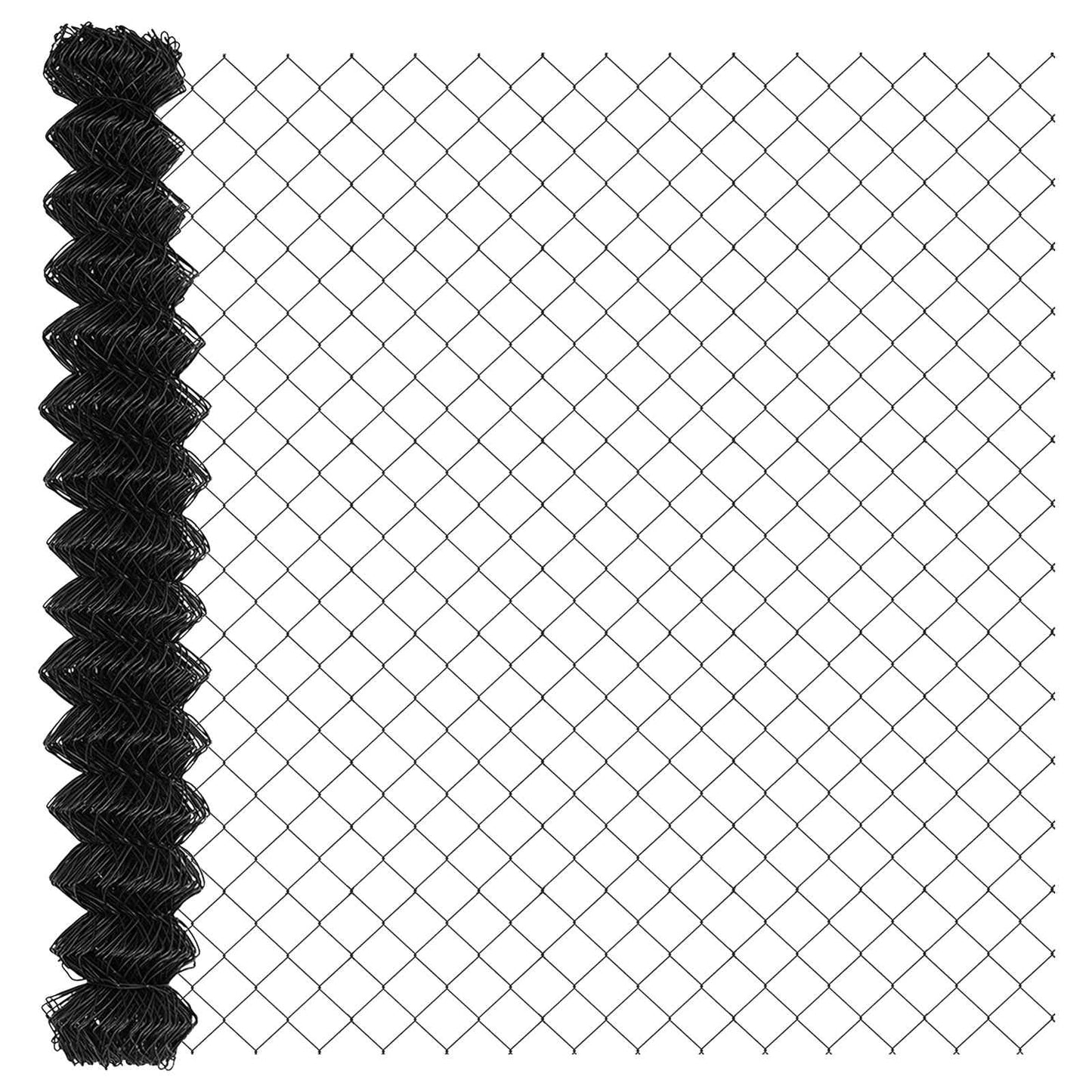 Vidaxl Maschendrahtzaun grau 10 x 1,6 m Stahl