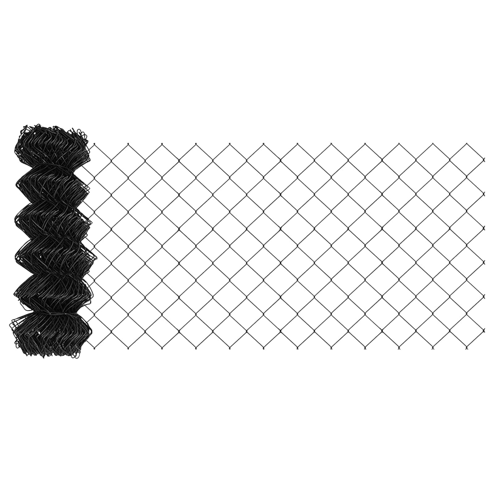 Vidaxl Maschendrahtzaun grau 25 x 0,4 m Stahl