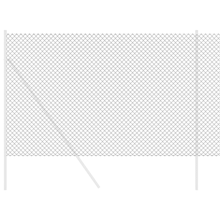 Vidaxl Maschendrahtzaun grau 25 x 1,6 m Stahl