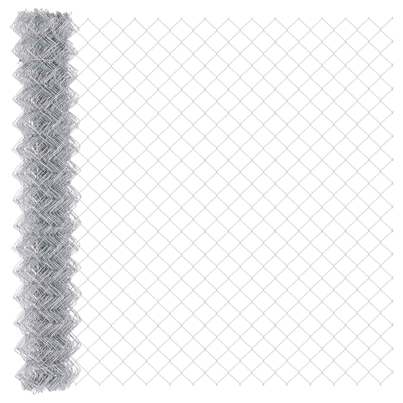 Vidaxl Maschendrahtzaun Silber 10 x 1,5 m aus verzinktem Stahl