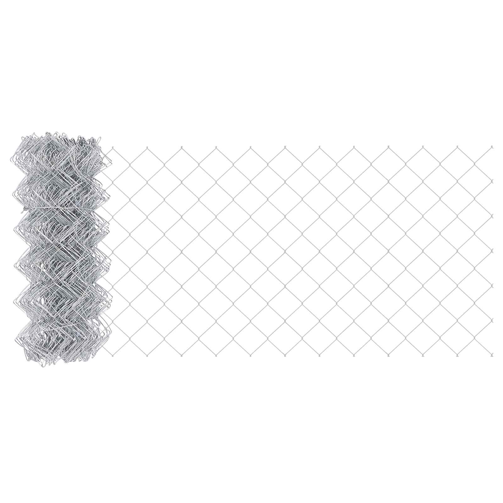 Vidaxl Maschendrahtzaun Silber 10 x 0,6 m aus verzinktem Stahl