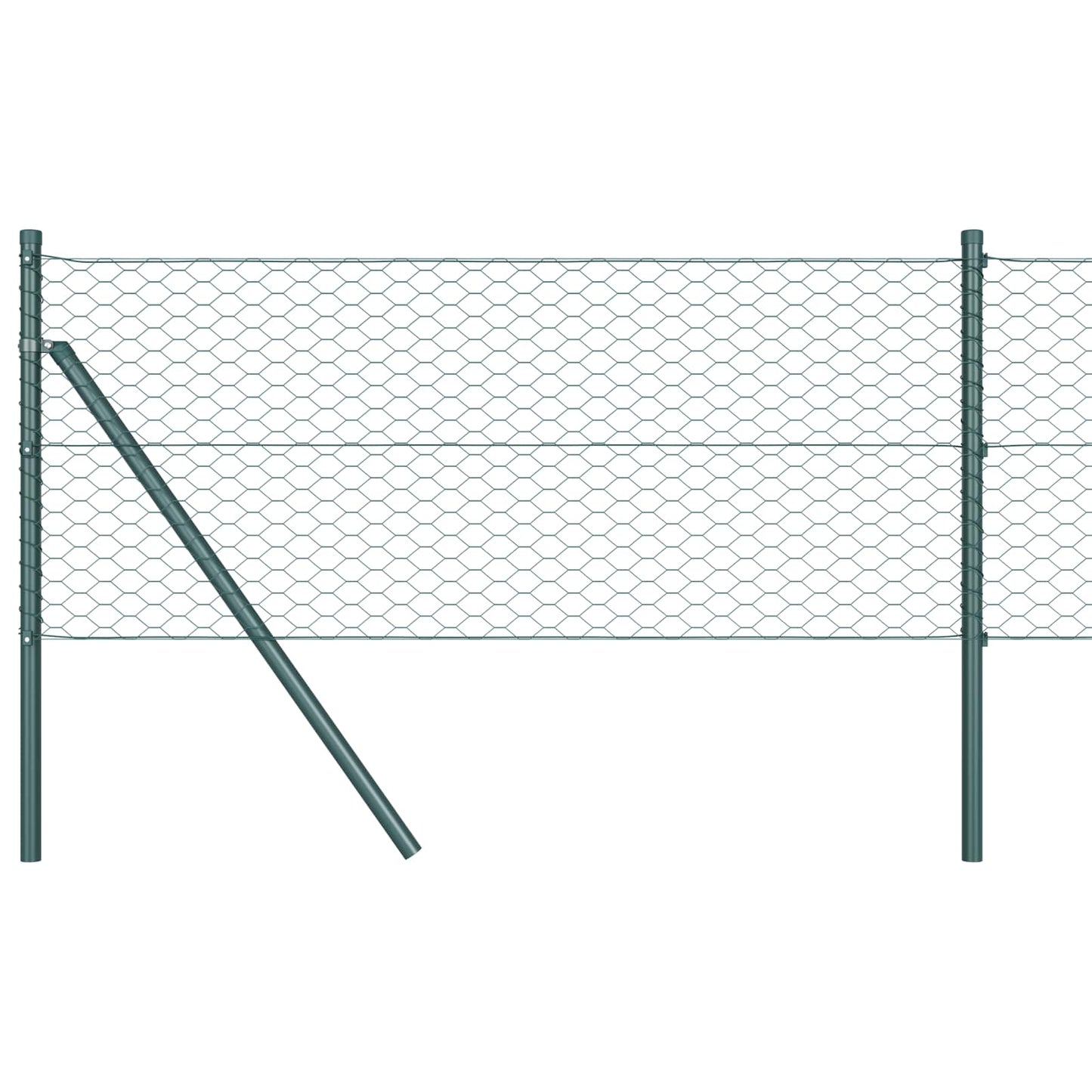 Vidaxx Sechseckzaun grün 0,4 x 10 m PVC
