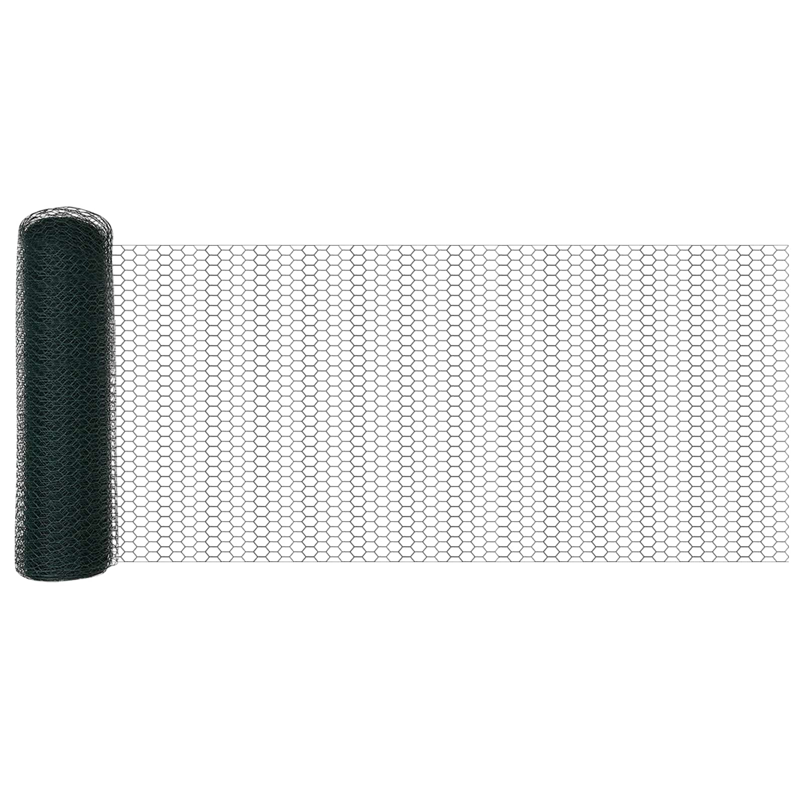 VidaXL Sechseckzaun grün 0,5 x 10 m PVC