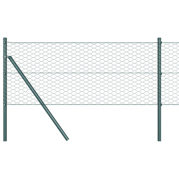 VidaXL Sechseckzaun grün 0,5 x 10 m PVC