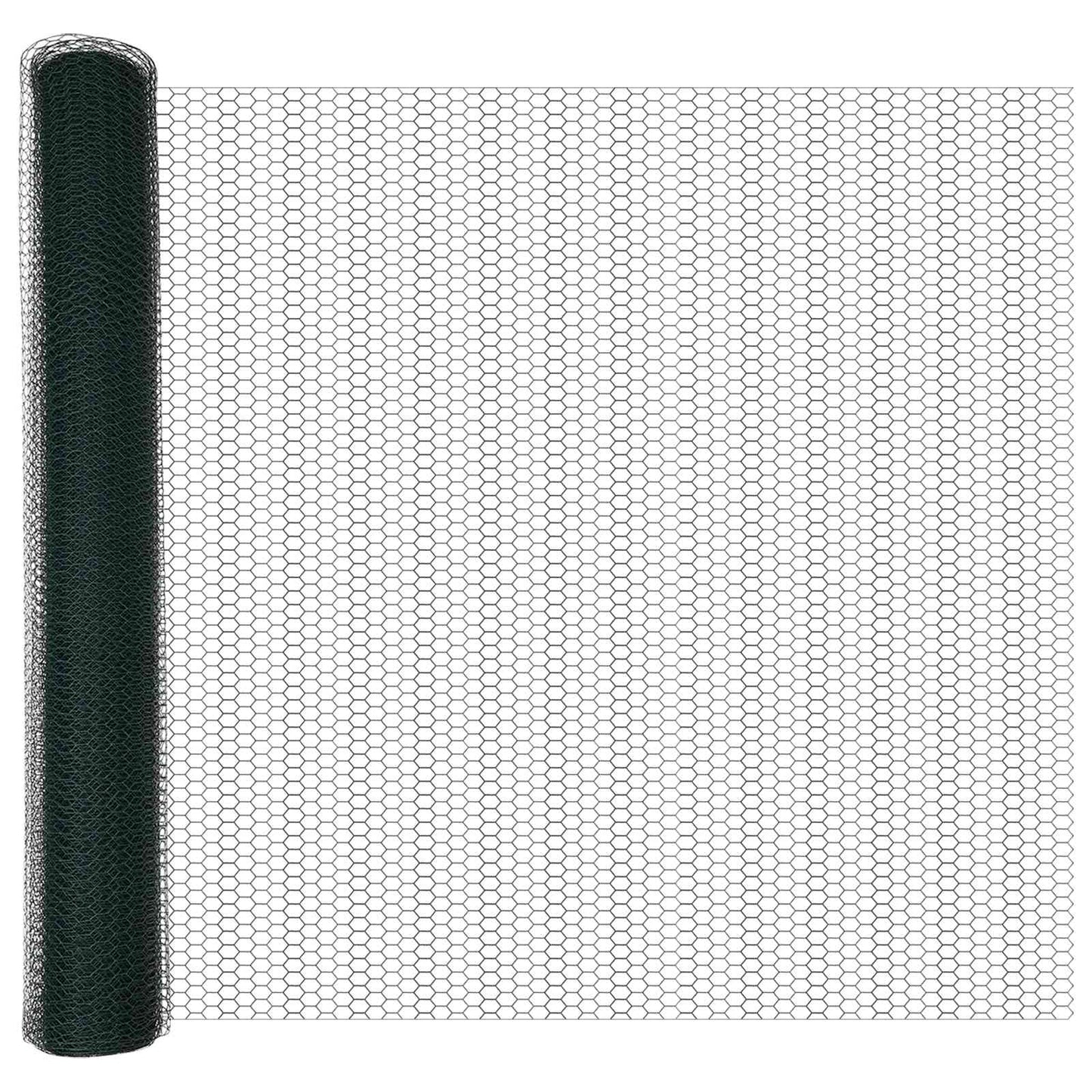 VidaXL Sechseckzaun grün 1,4 x 10 m PVC