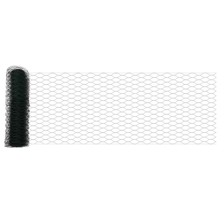 VidaXL Sechseckzaun Grün 0,4 x 25 m PVC