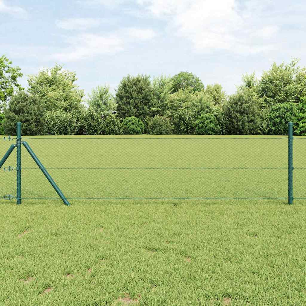 Vidaxx Sechseckzaun grün 0,5 x 50 m PVC