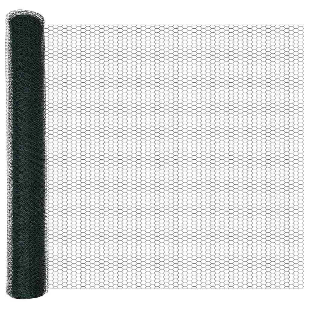 VidaXL Sechseckzaun grün 1 x 50 m PVC