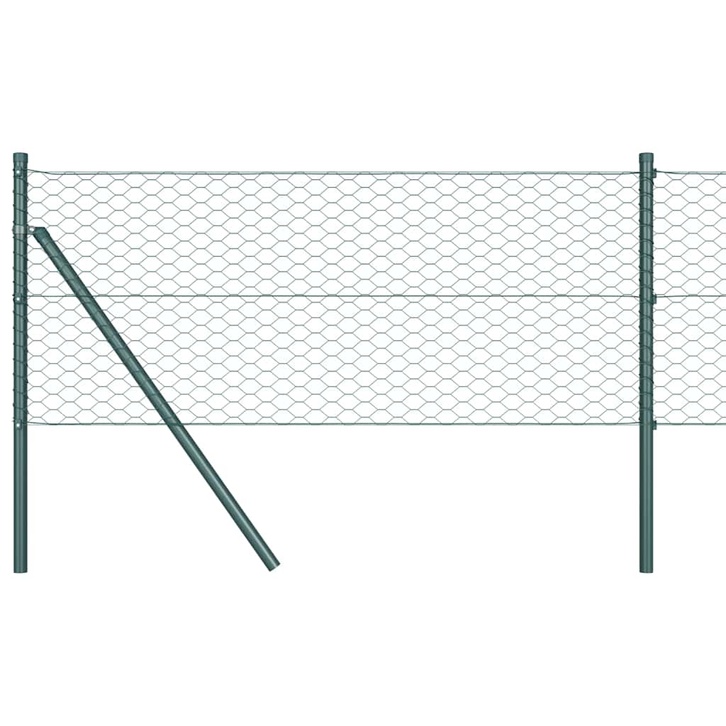 Vidaxx Sechseckzaun grün 0,8 x 100 m PVC