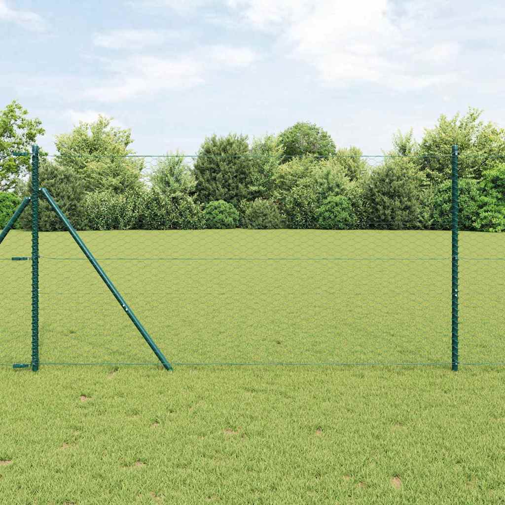 Vidaxx Sechseckzaun grün 1 x 100 m PVC