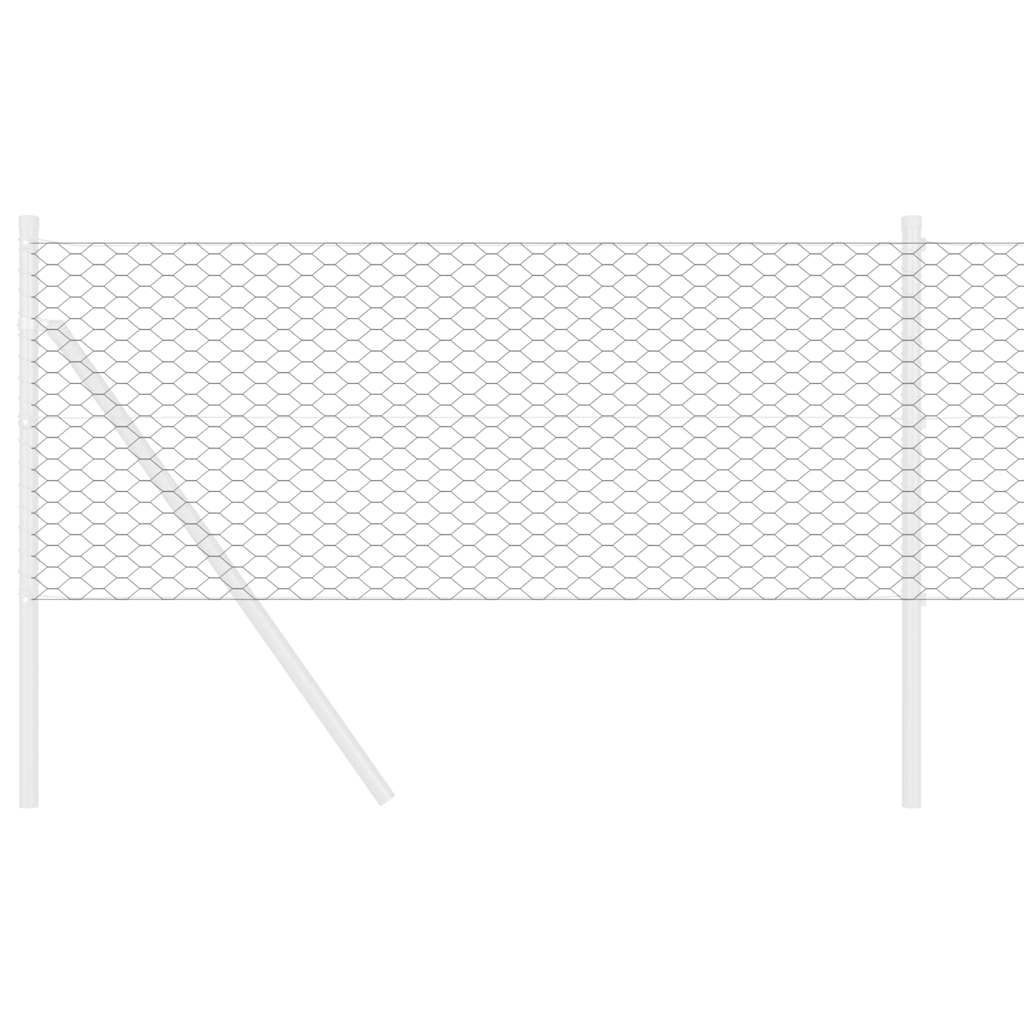 VidaXL Sechseckzaun grau 0,4 x 25 m PVC
