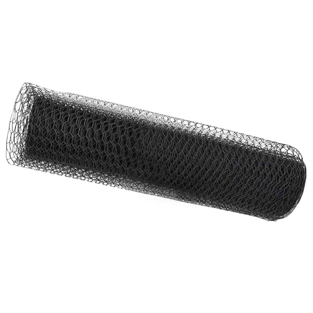 VidaXL Sechseckzaun grau 0,4 x 50 m PVC