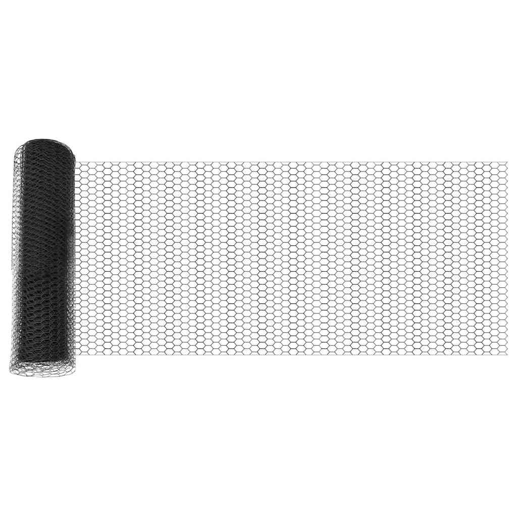 VidaXL Sechseckzaun grau 0,5 x 50 m PVC